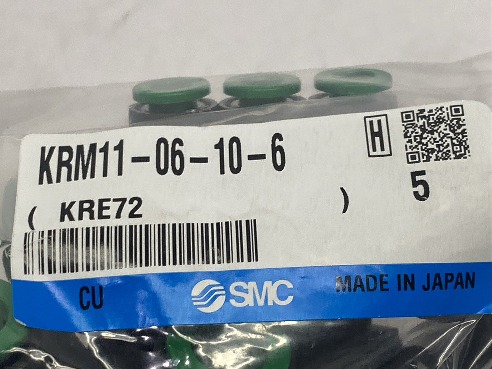 KRM11-06-10-6 | SMC Fitting Manifold 10mm Tube O.D. 6mm Tube O.D. 5-PACK - New - Maverick Industrial Sales