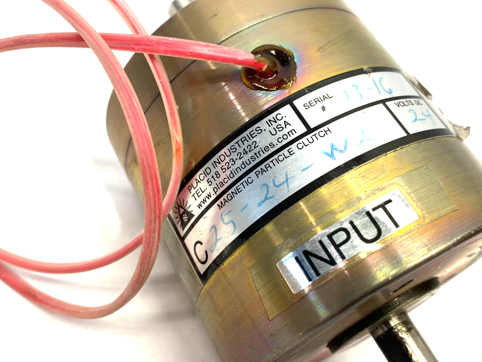 C25-24-W2 | Placid Industries Magnetic Clutch Dual Shaft 24VDC - Used - Maverick Industrial Sales