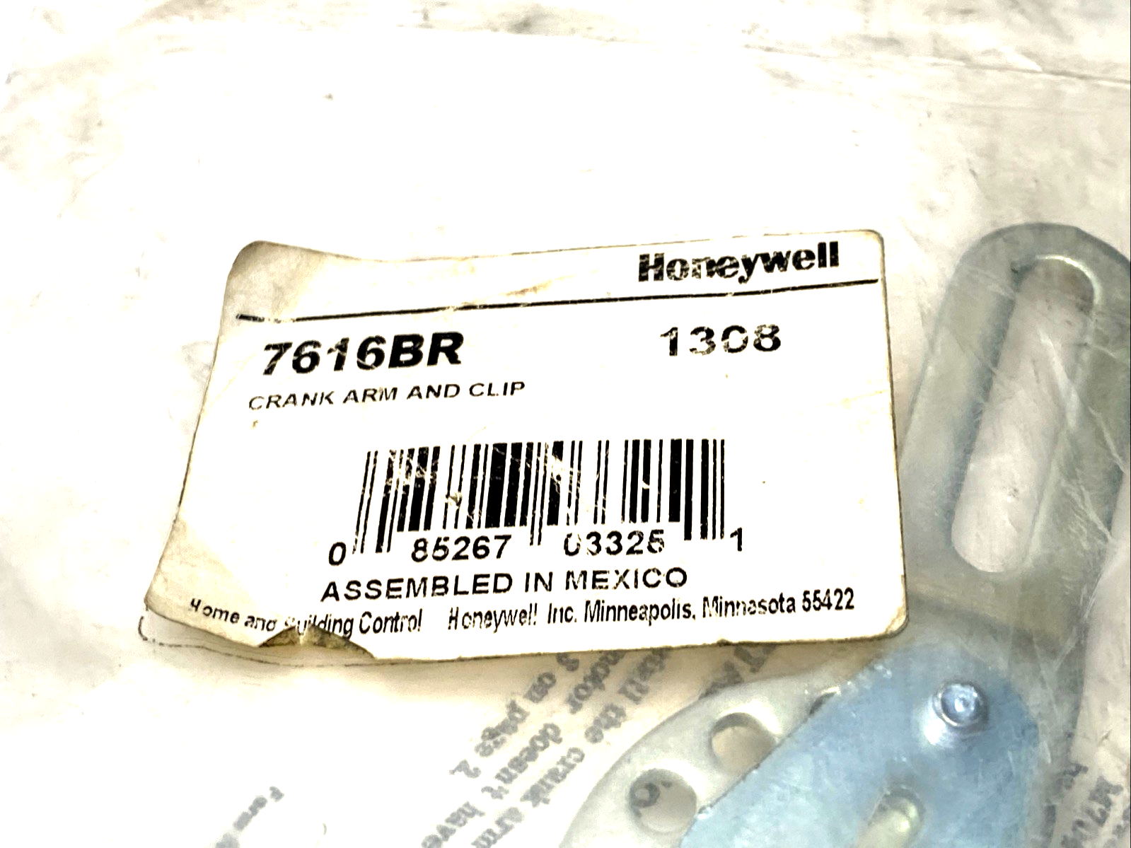 7616BR | Honeywell Crank Arm & Clip Assembly, 1308, 082567033251 - New - Maverick Industrial Sales