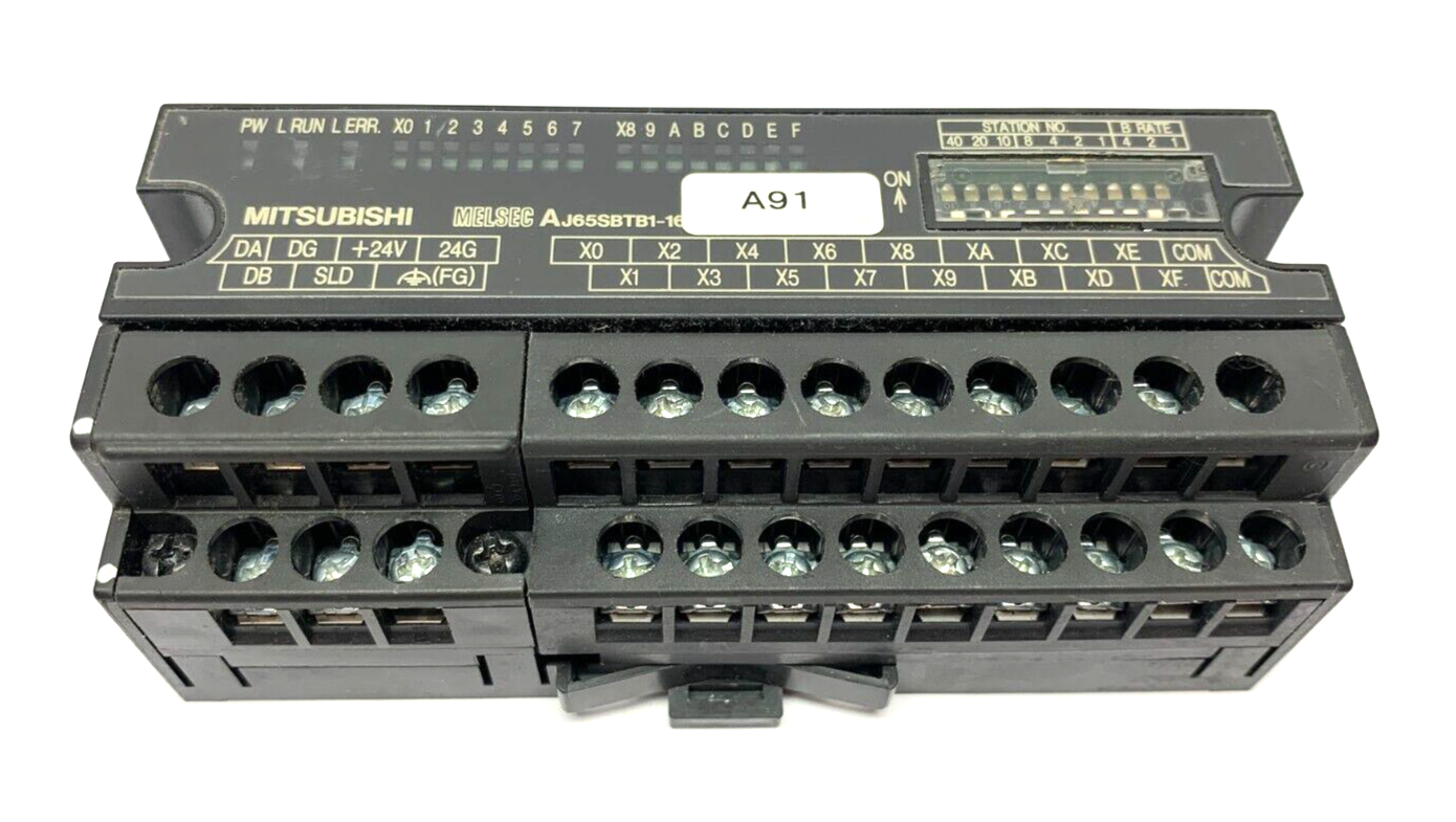 AJ65SBTB1-16D | Mitsubishi Melsec CC-Link Remote Input Unit - Used - Maverick Industrial Sales