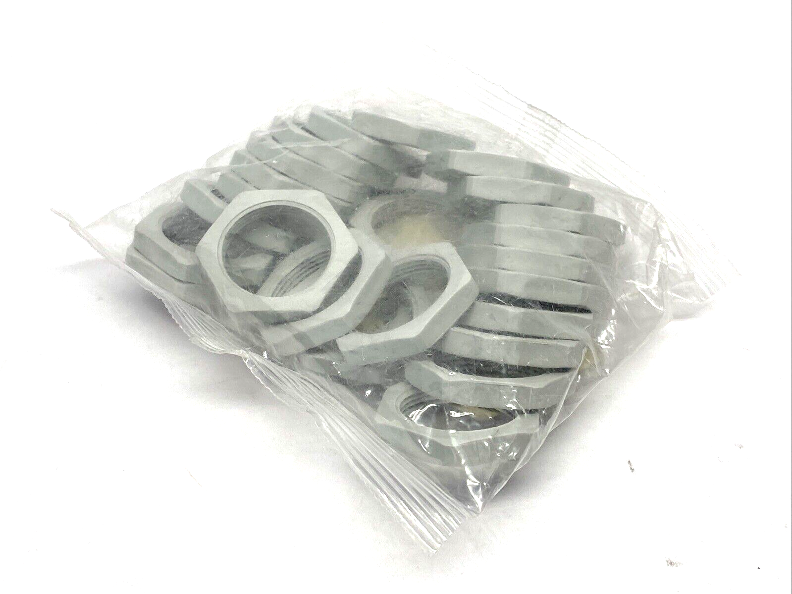 Bimed BLMN-14 Polyamide Lock Nut M32x1.5 41mm Spanner Width, Light Grey, 25-PACK - Maverick Industrial Sales