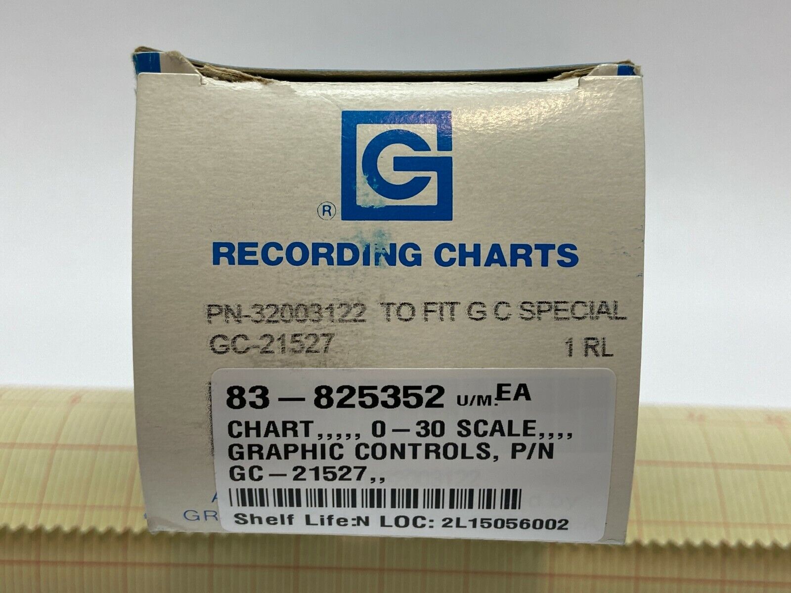 Graphic Controls 21527 Chart Paper Roll 0-30 Range 12-1/8" Wide 32003122 - Maverick Industrial Sales