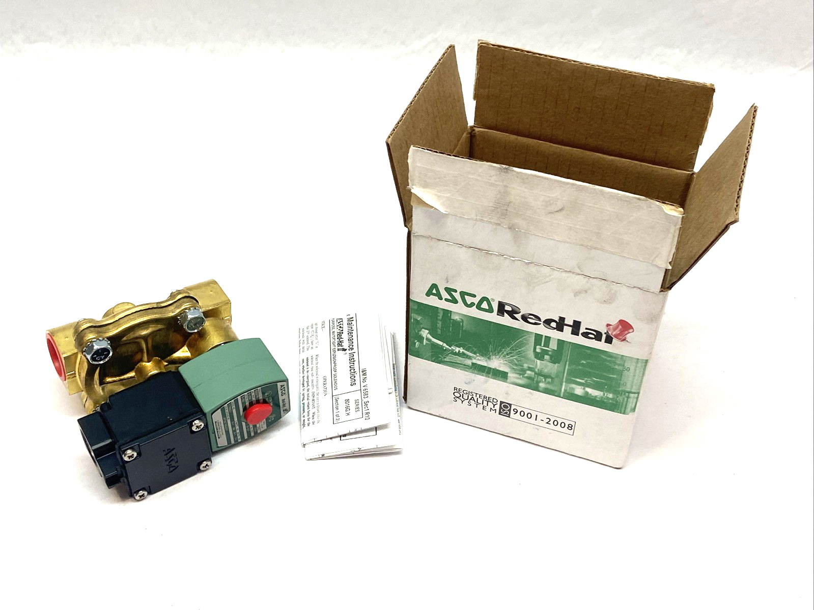 ASCO JFK8210G003 RedHat Valve 3/4" NPT NC Brass 120/60 110/50 - Maverick Industrial Sales