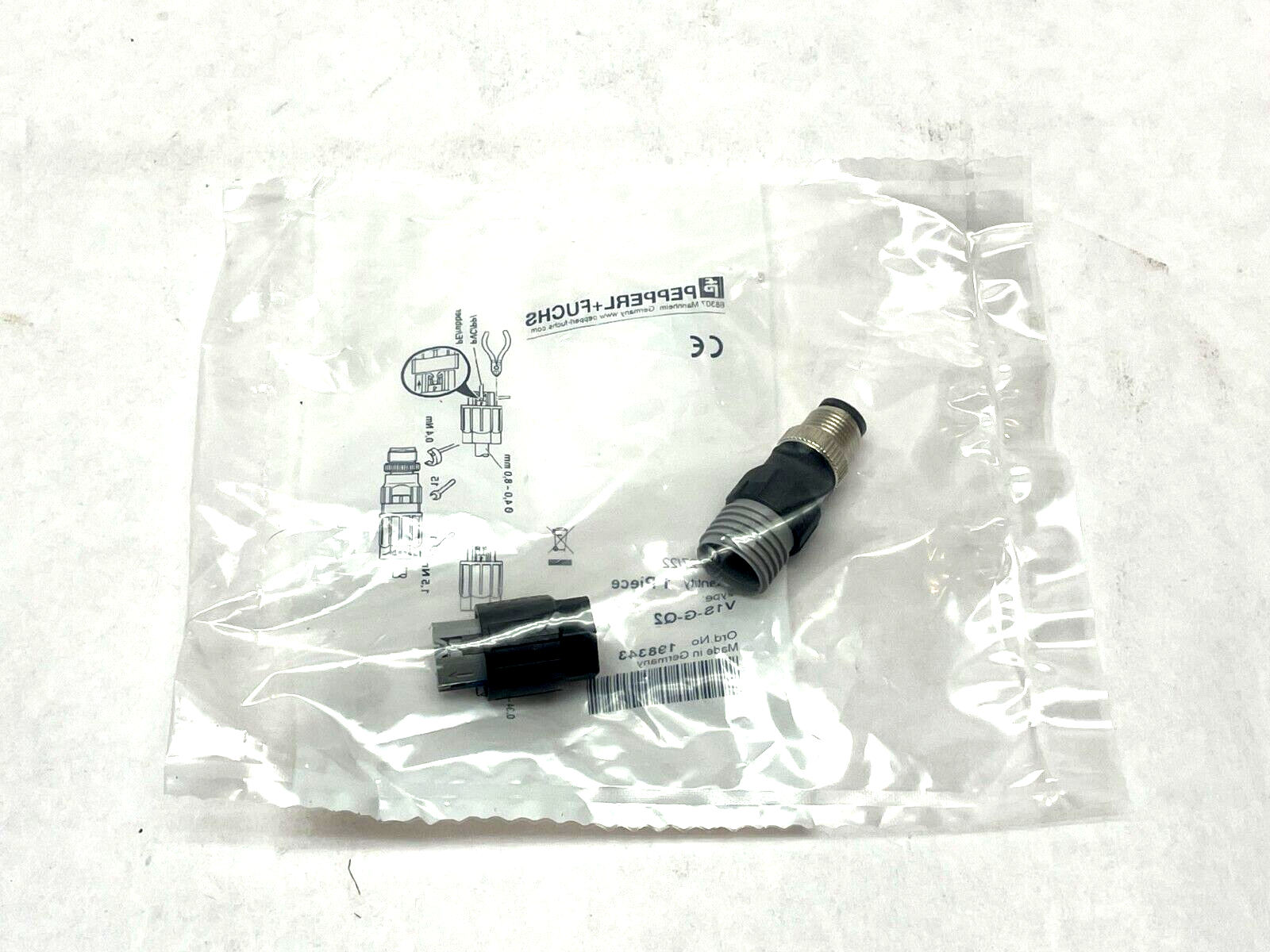 Pepperl+Fuchs V1S-G-Q2 Field-Attachable Male Connector 198343 - Maverick Industrial Sales