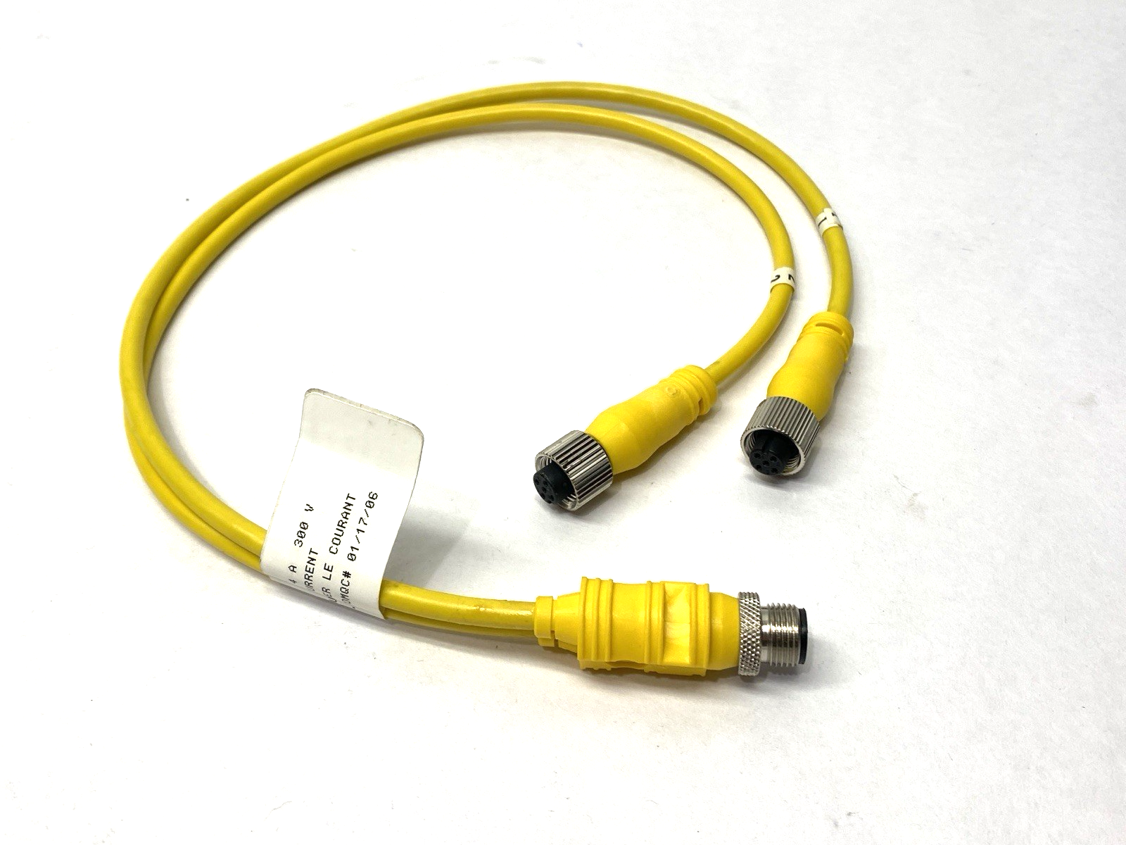 MDC -3YFF-0.5M | Mencom Y-Splitter Connector Cordset Male to 2x Female M12 4A - Used - Maverick Industrial Sales