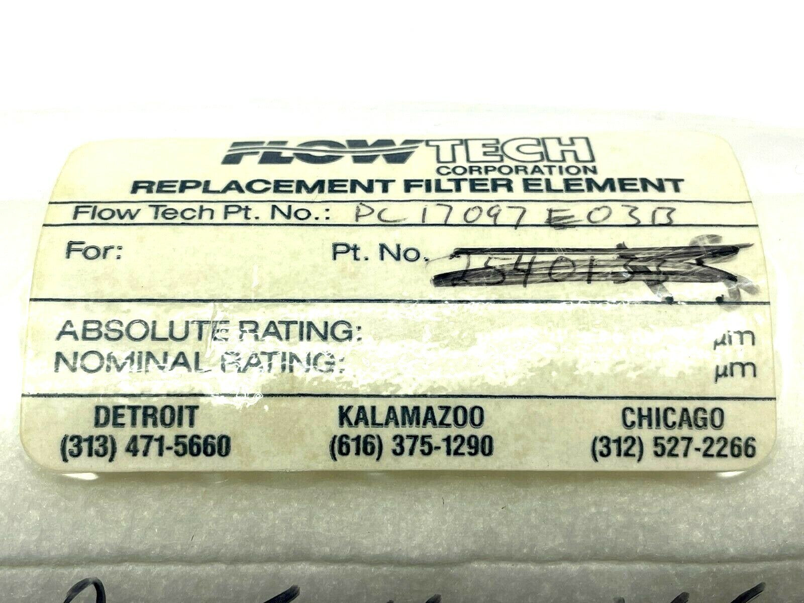 Flow Tech PC17097R0313, PC17097R03B Replacement Filter Element 2540145 - Maverick Industrial Sales