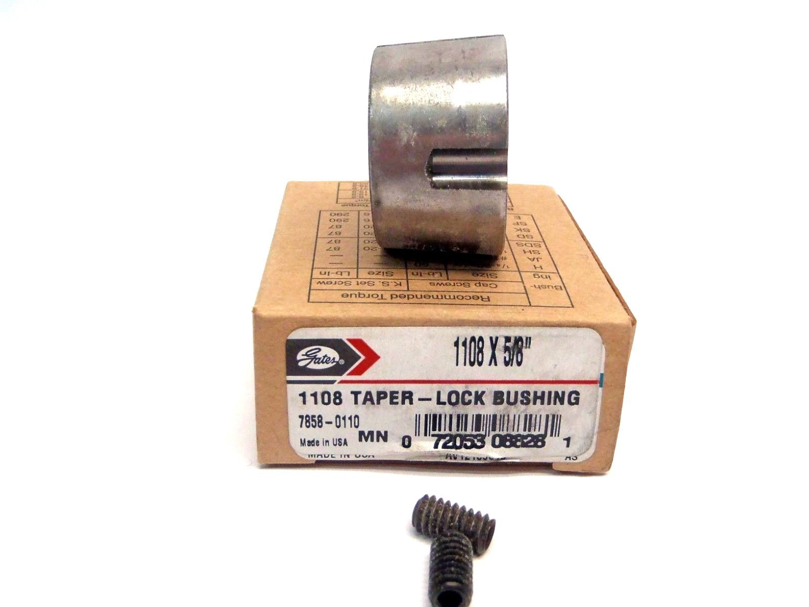 Gates 78580110 Taper Lock Bushing 5/8" Bore 3/16" x 3/32" Keyway - Maverick Industrial Sales