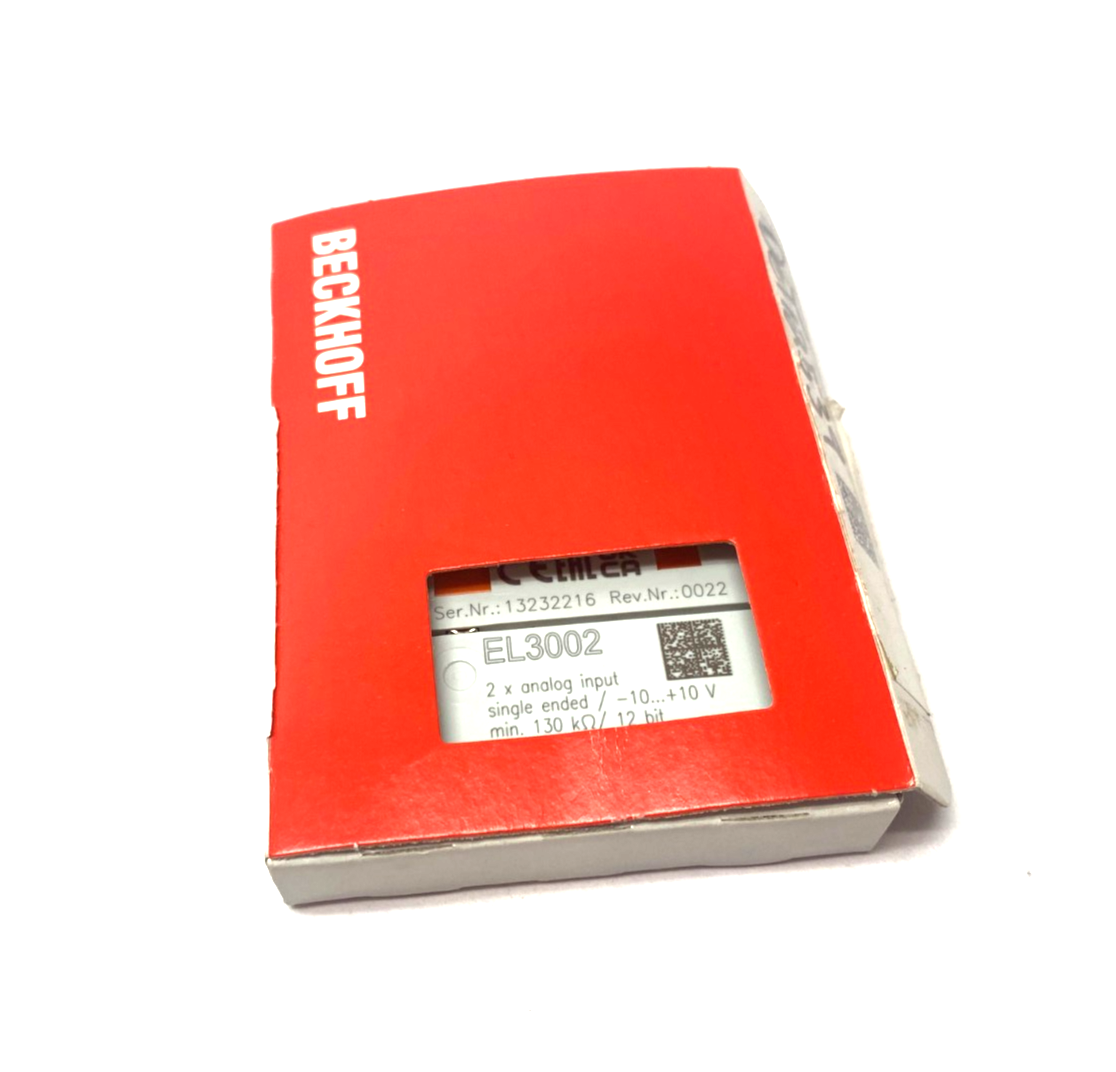 Beckhoff EL3002 EtherCAT 2-Channel Analog Input Terminal - Maverick Industrial Sales
