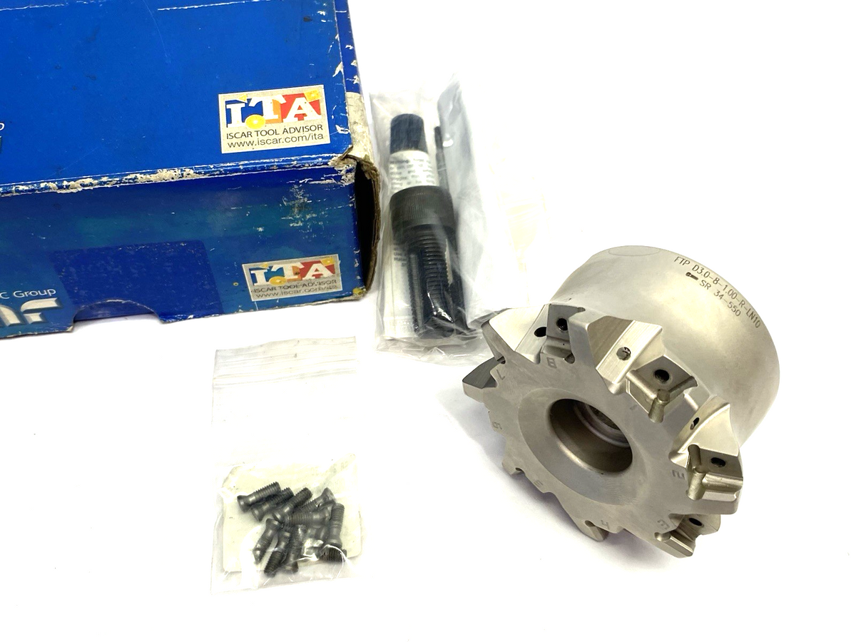 Iscar FTP D3,0-8-1,00-R-LN10 Indexable Face Mill 8-Tooth Coolant-Through 3197693 - Maverick Industrial Sales