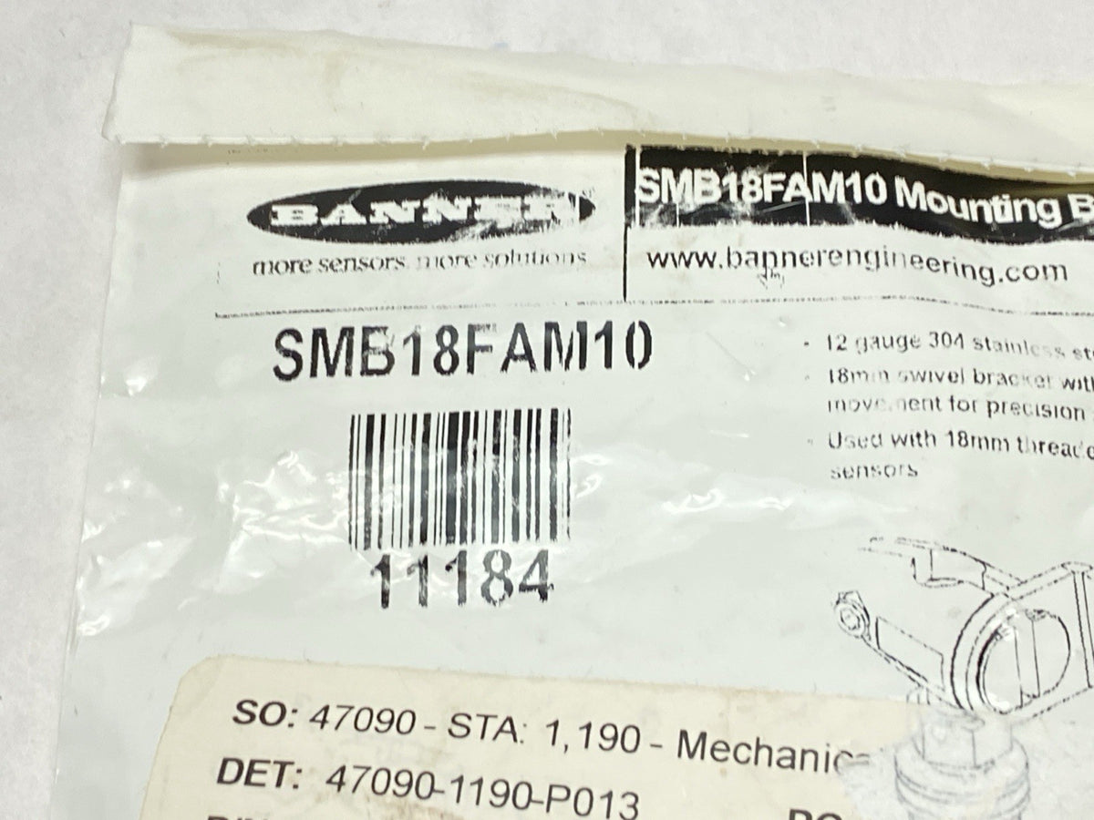 Banner SMB18FAM10 Mounting Bracket For 10mm Rod Bracket Systems - Maverick Industrial Sales