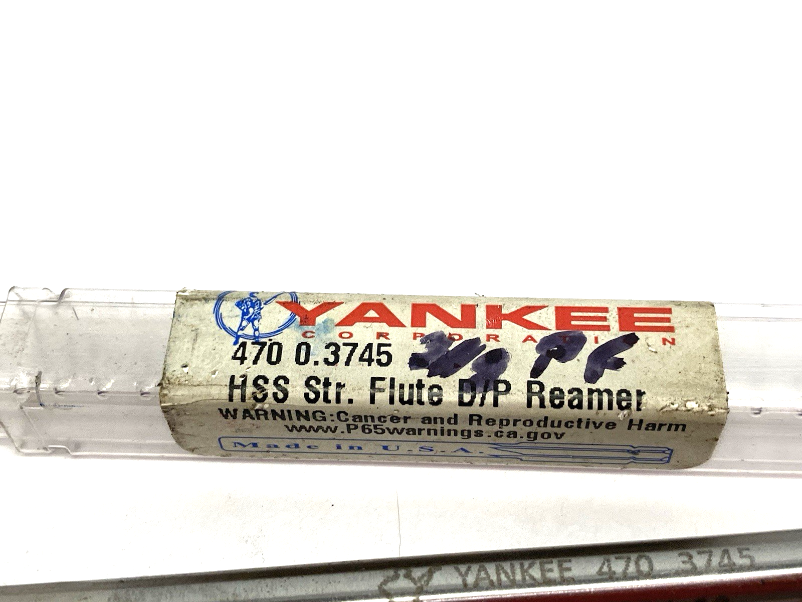 470 0.3745 | Yankee Straight Flute D/P Reamer HSS 0.3745 Dia - New – Open box - Maverick Industrial Sales