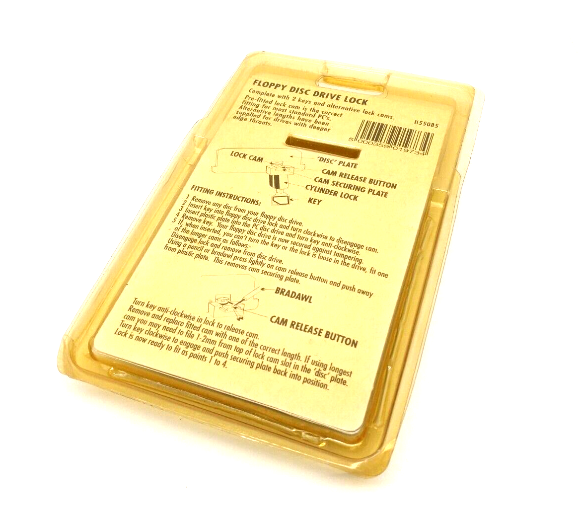 GENii Security H55085 Floppy Disc Drive Lock, Fits 3-1/2" & 5-1/4" Drives - Maverick Industrial Sales