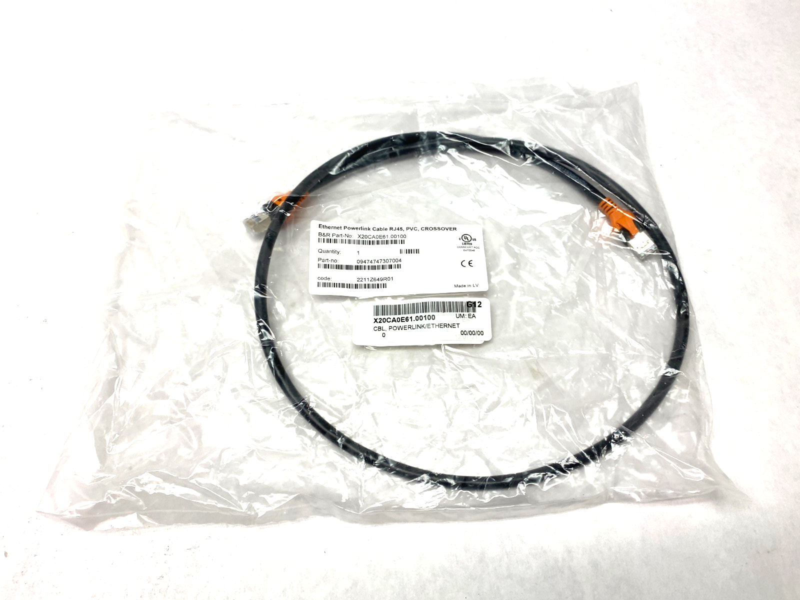 X20CA0E61.00100 | B&R Automation Ethernet POWERLINK Crossover Cable 1m - New - Maverick Industrial Sales