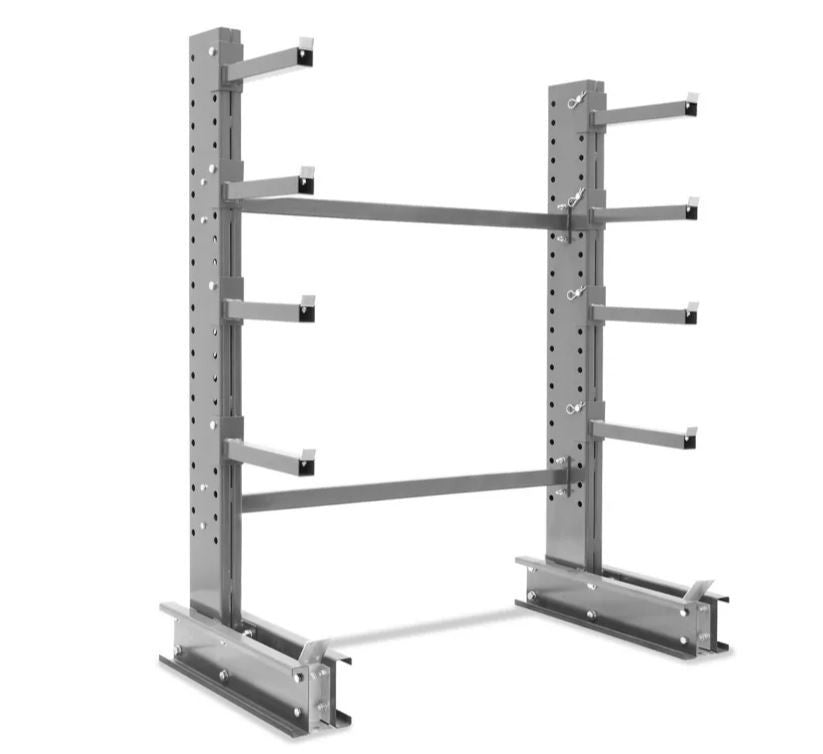 Uline H-3846 Single Sided Steel Cantilever 80 x 40 x 96", With 8 24 Inch Arms - Maverick Industrial Sales