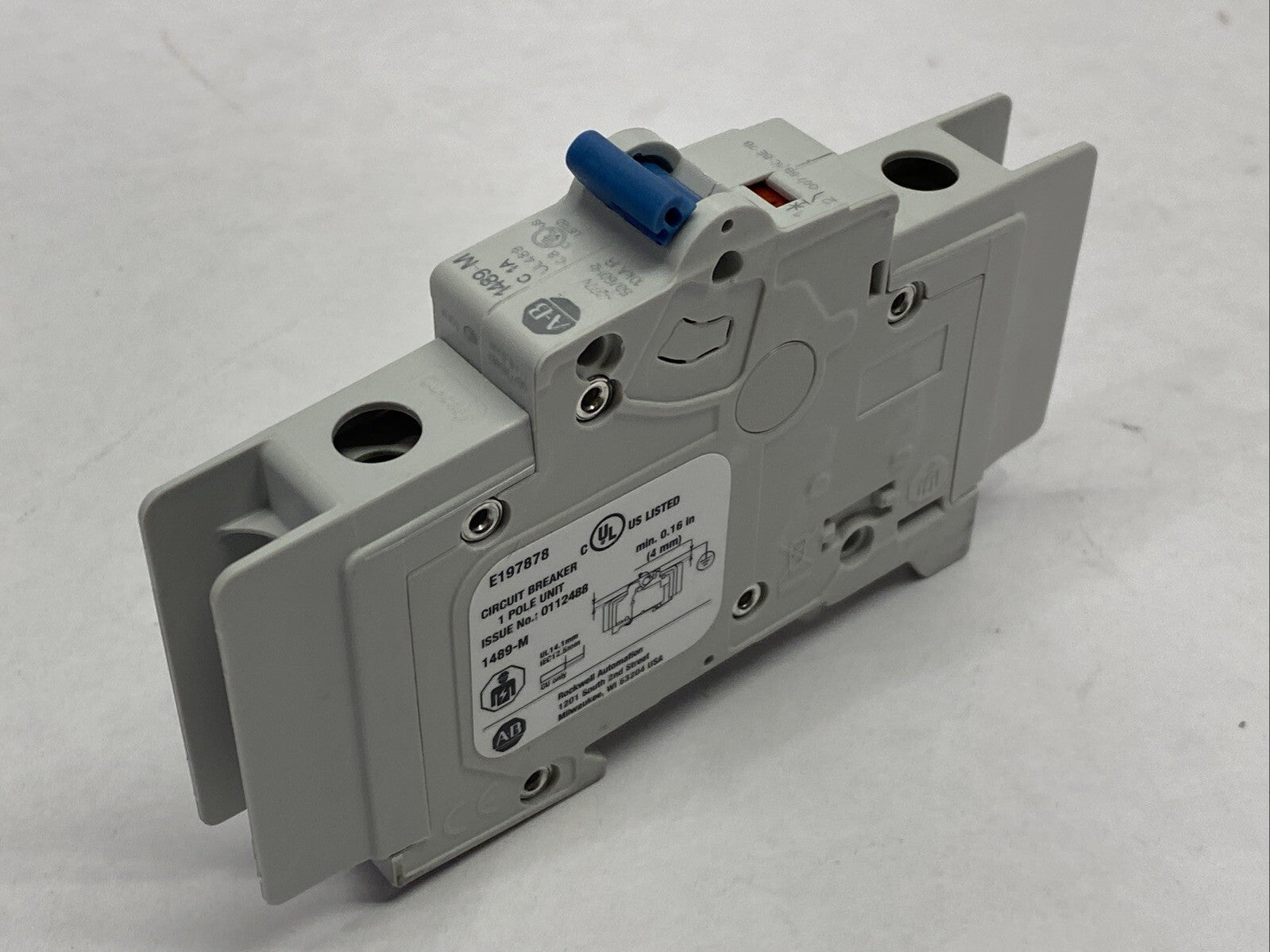 Allen Bradley 1489-M1C010 Ser. D Miniature Circuit Breaker 1-Pole 1A 277V - Maverick Industrial Sales