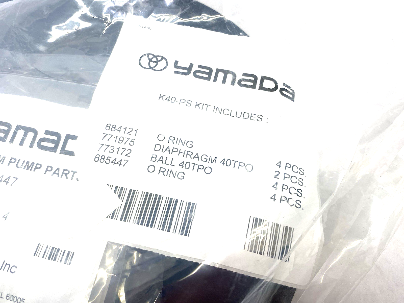 K40-PS | Yamada Pump Repair Kit - New - Maverick Industrial Sales