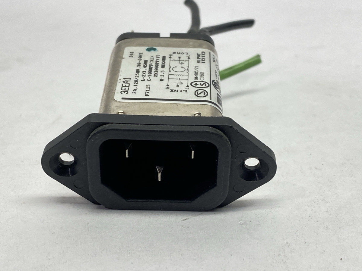 Rectangular Emi Plug 3EEA1 | Corcom EMI FIlter Power Plug 3A 120/240V - Used
