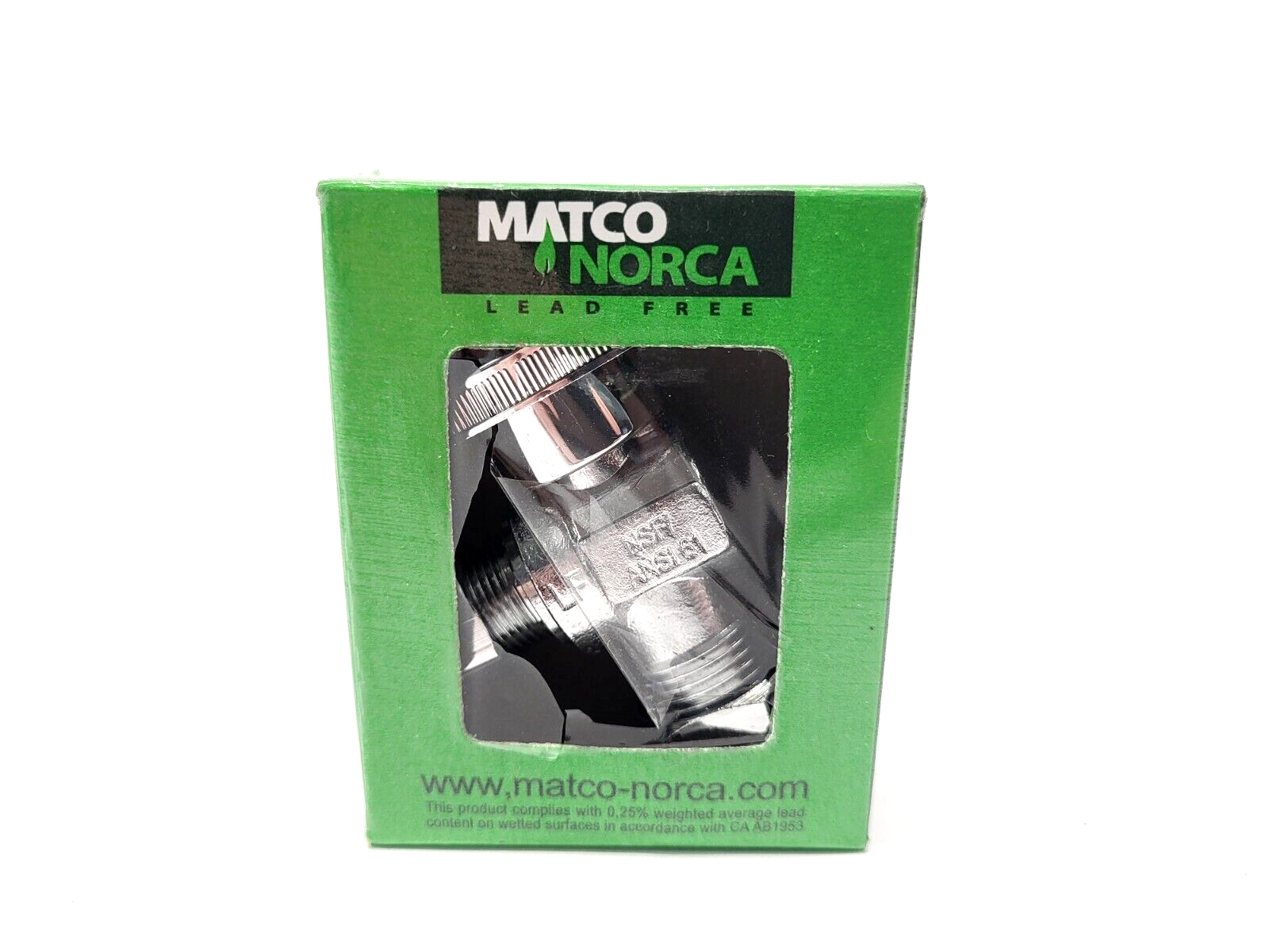 Matco Norca 26-1019LF Chrome Plate Supply Stop 1/4 Turn Ball Type 5/8" x 3/8" - Maverick Industrial Sales
