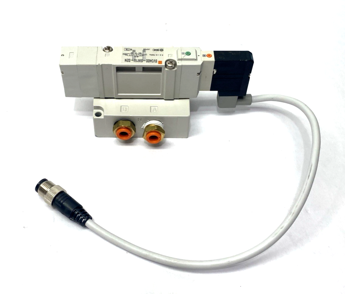 SMC SV3400-5W1U-02N Solenoid Valve & Subplate 1/4" NPT - Maverick Industrial Sales