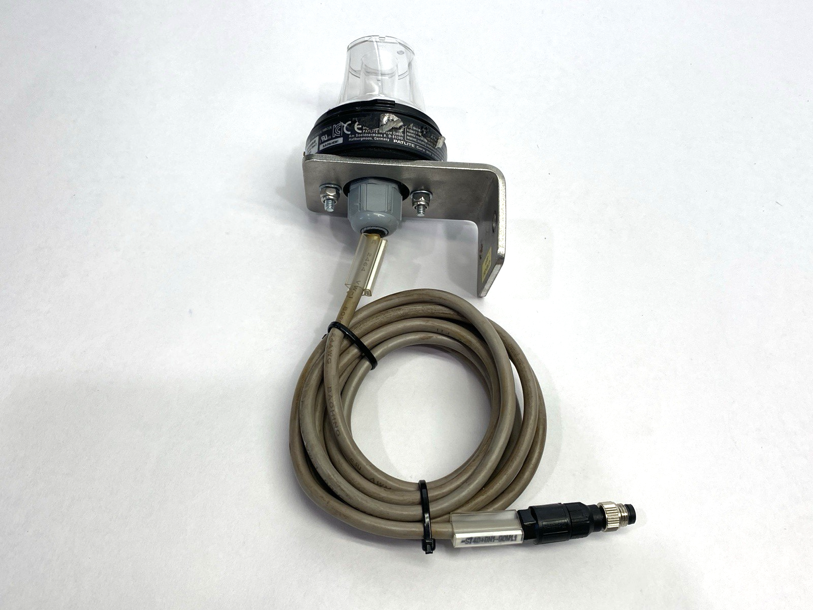 Patlite NE-M1ANN-M Beacon 2m Cable 56mm 12-24VDC NO LIGHT COVER - Maverick Industrial Sales