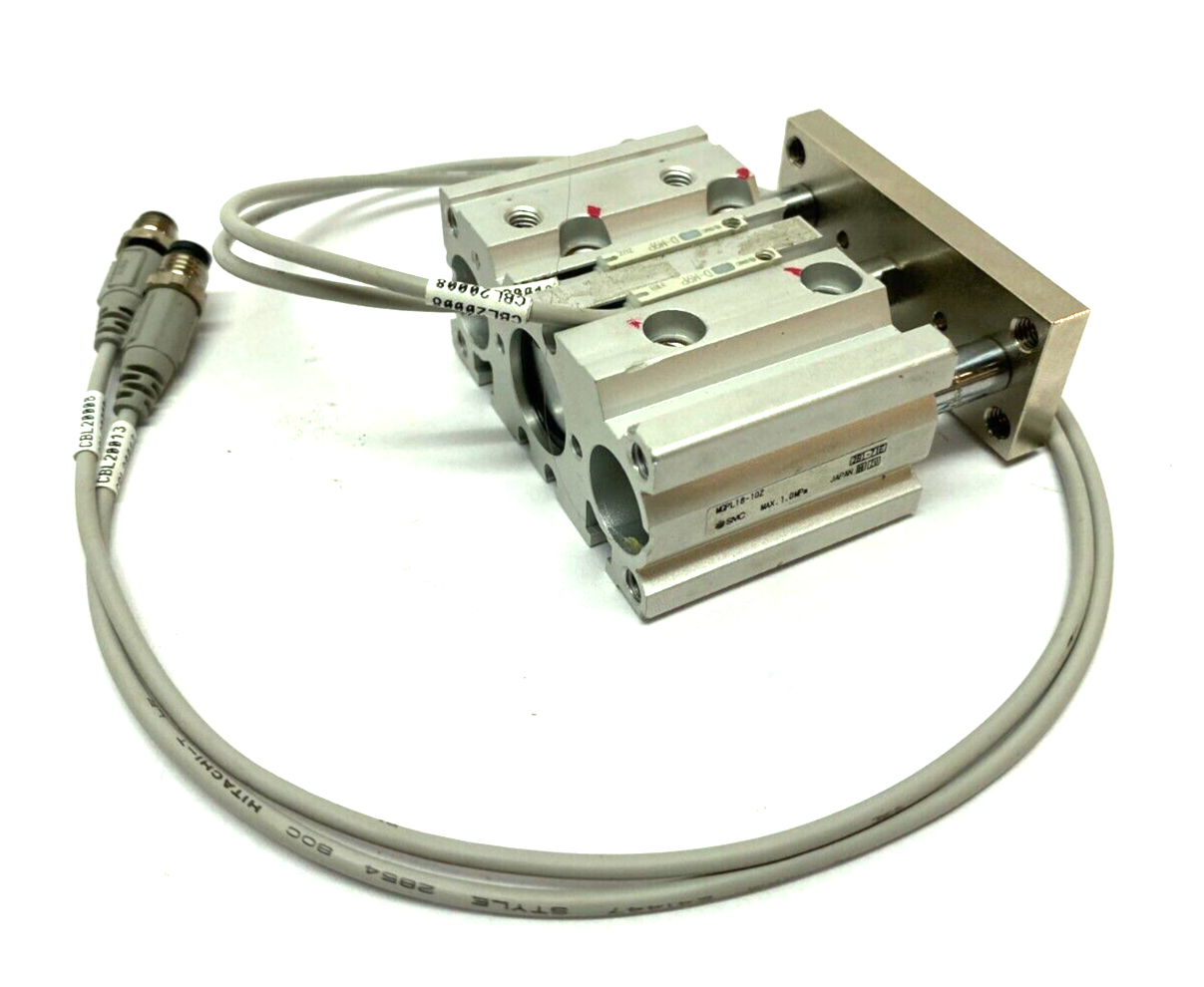 SMC MGPL16-10Z Compact Guided Air Cylinder 1.0MPa Max w/ Auto Switches - Maverick Industrial Sales