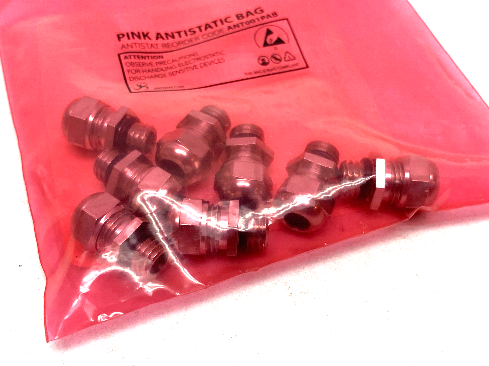 Hylec 111006 Nickel Plated Brass Cable Gland 5mm M8 WADI PKG OF 8 - Maverick Industrial Sales