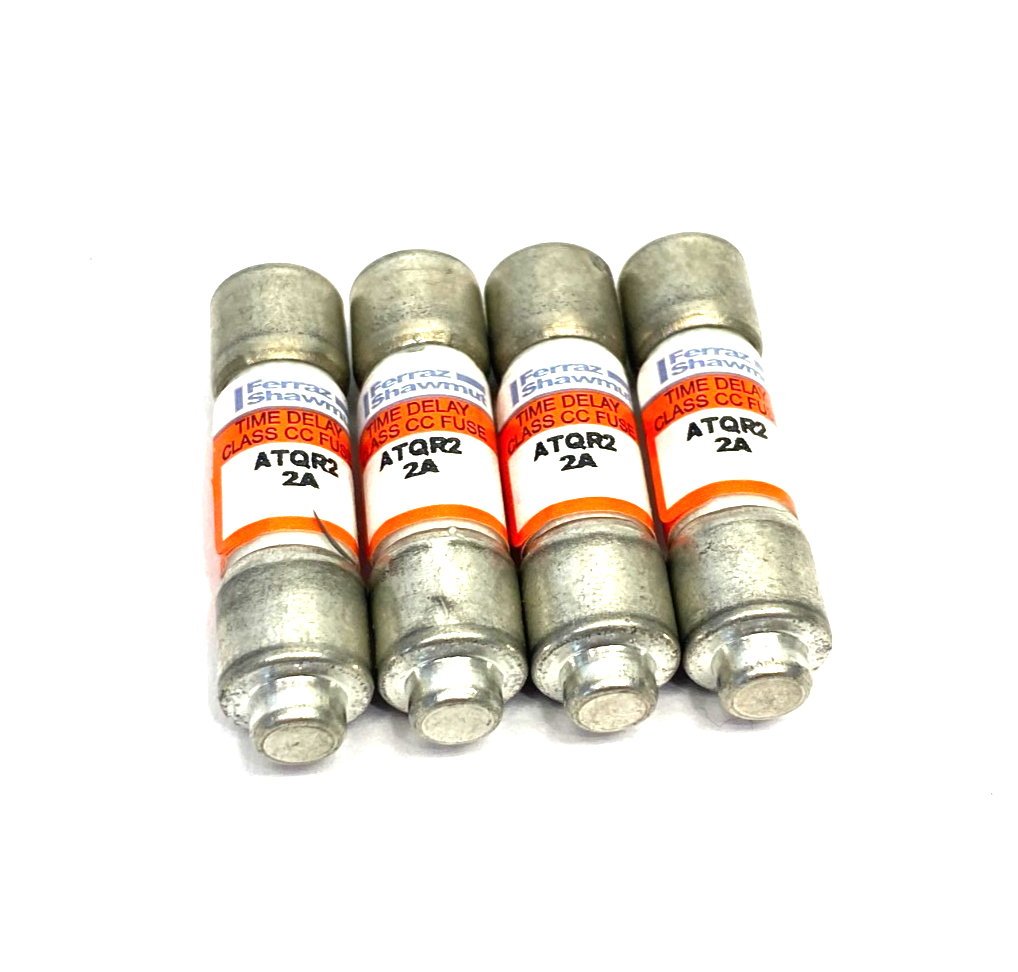 ATQR2 | Ferraz Shawmut 2A Time Delay Cylindrical Fuse Class CC LOT OF 4- New – Open box - Maverick Industrial Sales