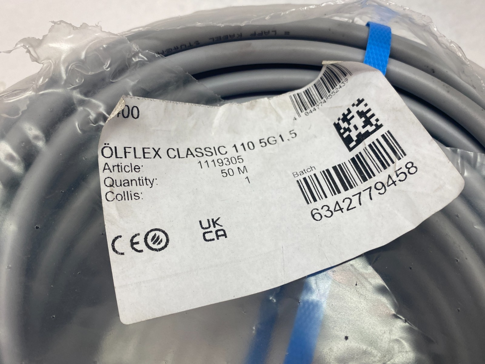 Lapp 1119305 ÖLFLEX® CLASSIC 110 Flexible Power and Control Cable, 50m Roll - Maverick Industrial Sales