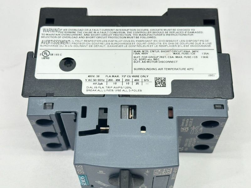 Siemens 3RV2021-4PA10 Sirius Motor Protection Circuit Breaker 30-36A 480V - Maverick Industrial Sales