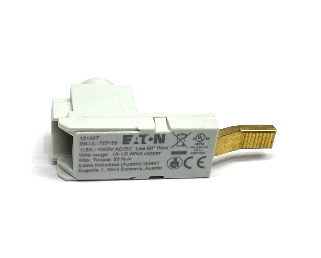 Eaton BB-UL-TEP/35 FAZ Bus Bar Connector, Extension Terminal, #14-2 AWG 10-PACK - Maverick Industrial Sales