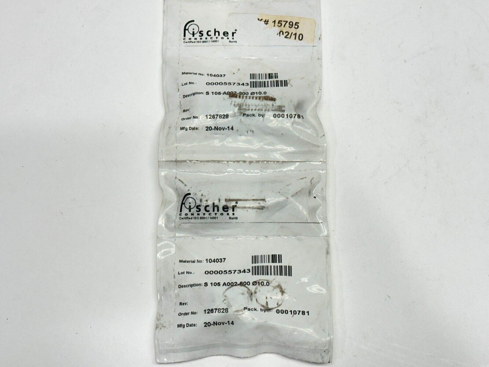 Fischer Connectors 105 A002-600 10.0 Series 105 Locking Coax Plug 104037 - Maverick Industrial Sales
