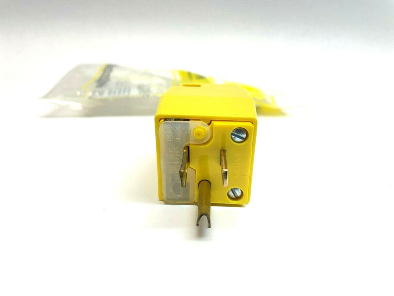 Woodhead 14F47 Safeway Fused Plug, 15A, 125V, NEMA 5-15, Yellow - Maverick Industrial Sales