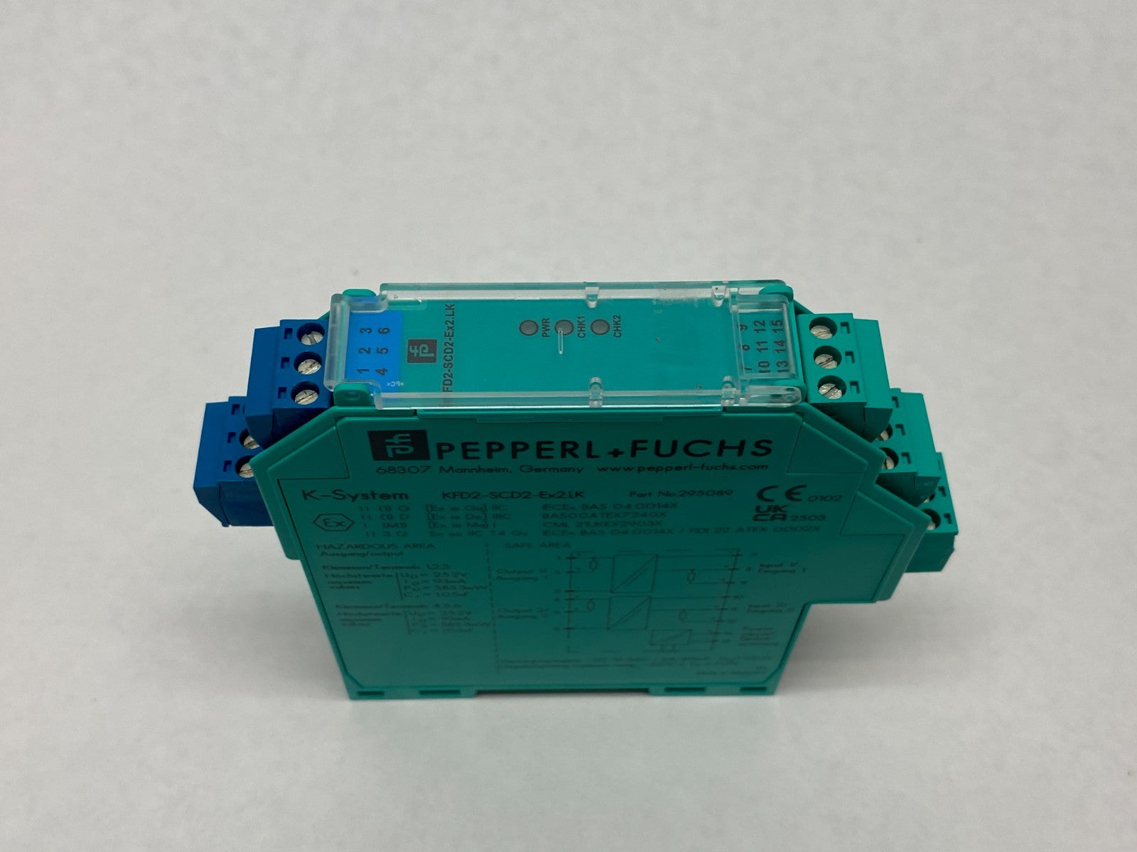 295089 | Pepperl+Fuchs K-System SMART Current Driver 2-Channel KFD2-SCD2-Ex2.LK - New – Open box - Maverick Industrial Sales