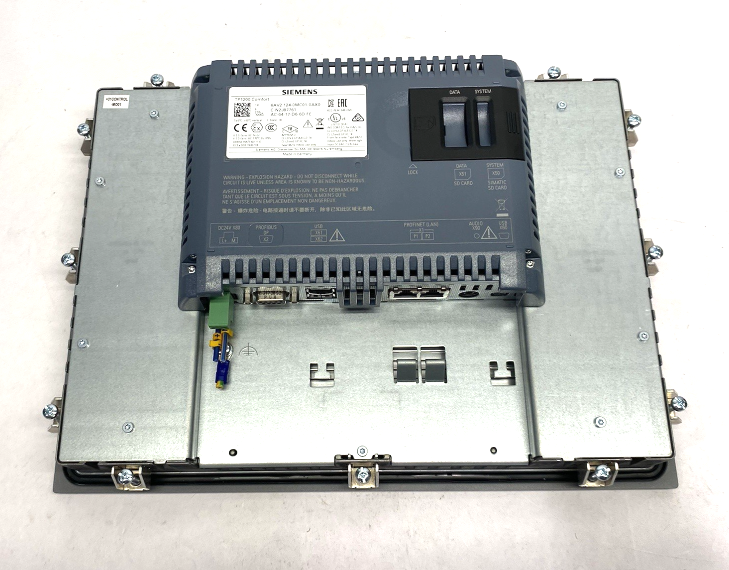 Siemens 6AV2124-0MC01-0AX0 SIMATIC HMI TP1200 Comfort Panel, Touch Op. 12" TFT - Maverick Industrial Sales