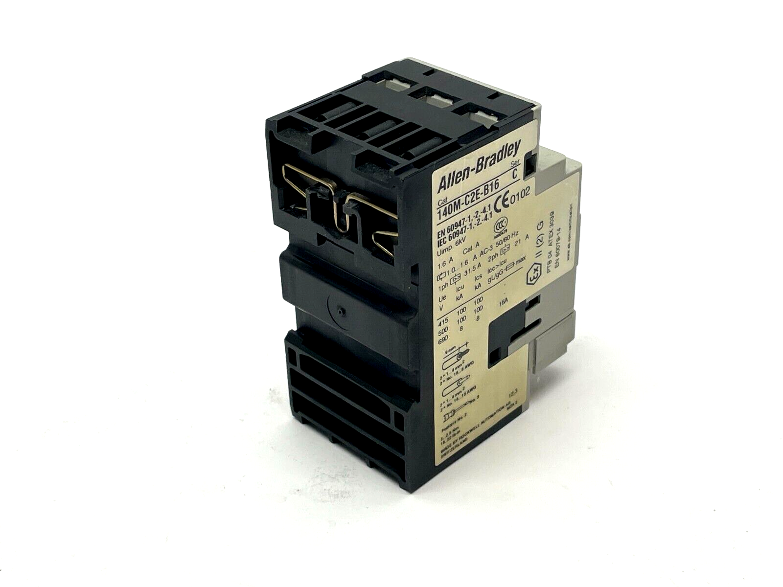 140M-C2E-B16 | Allen Bradley Ser. C Motor Starter w/ 140M-C-AFA11 Aux Contact - Used - Maverick Industrial Sales