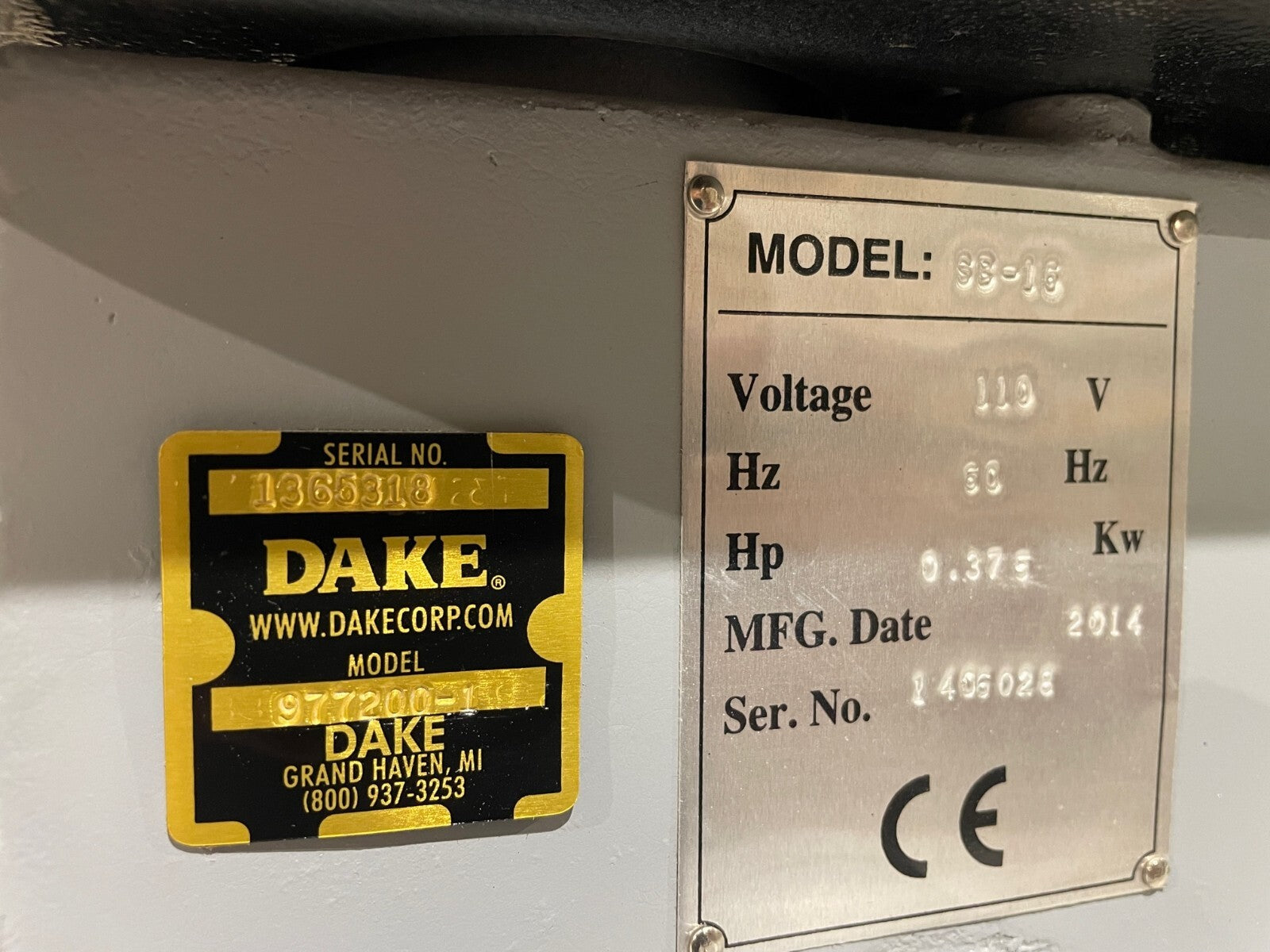 Dake SB-16 Floor Drill Press, 1/2 HP /.375 KW, 110V, 2014 - Maverick Industrial Sales