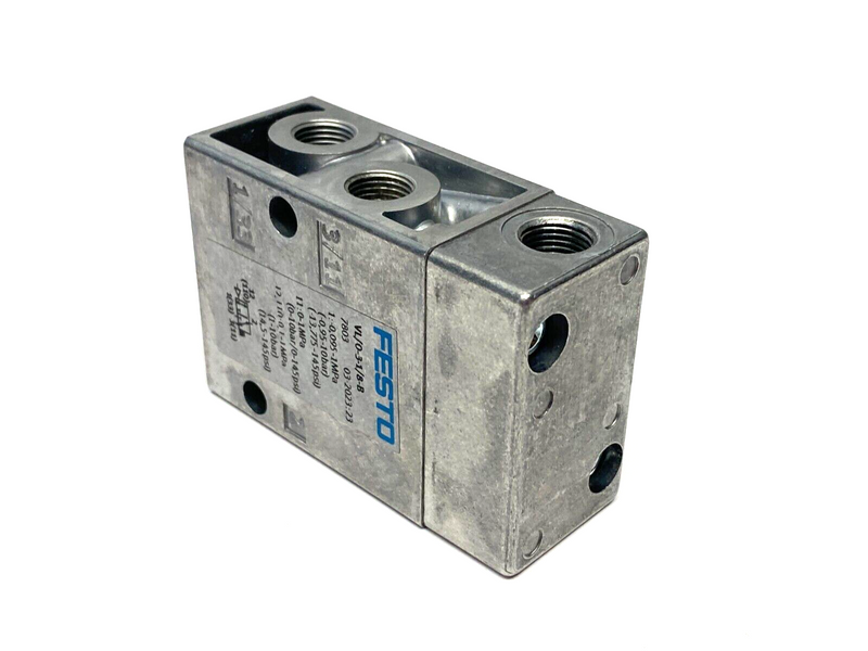 Festo VL/O-3-1/8-B Pneumatic Valve 3/2-Way Monostable 1/8" Ports 7803 - Maverick Industrial Sales