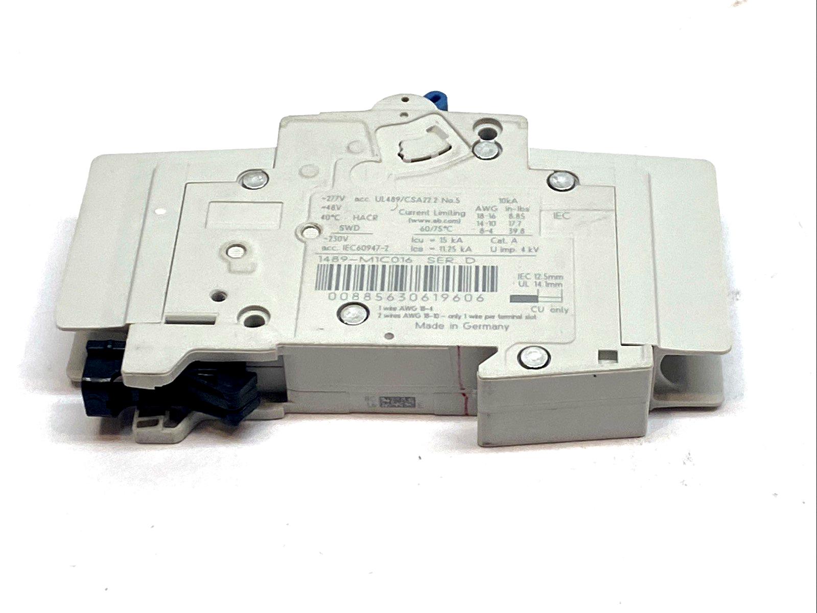 Allen-Bradley 1489-M1C016 C-Curve 1P Miniature Circuit Breaker 1.6A - Maverick Industrial Sales