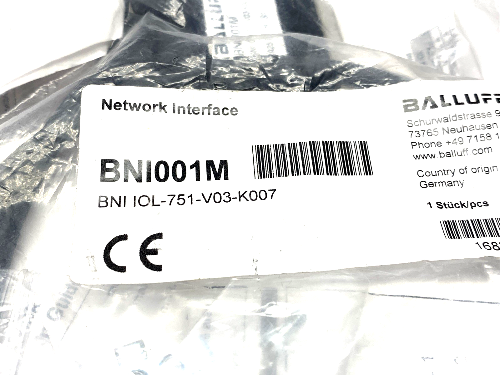 BNI IOL-751-V03-K007 | Balluff BNI001M IO-Link Valve Network Interface - New - Maverick Industrial Sales