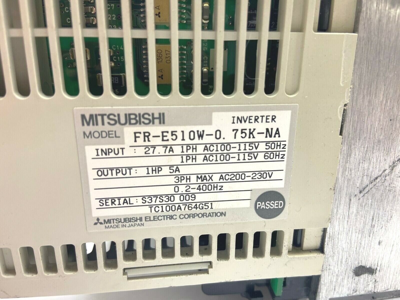 Mitsubishi FR-E510W-0.75K-NA Transistorized Inverter - Maverick Industrial Sales