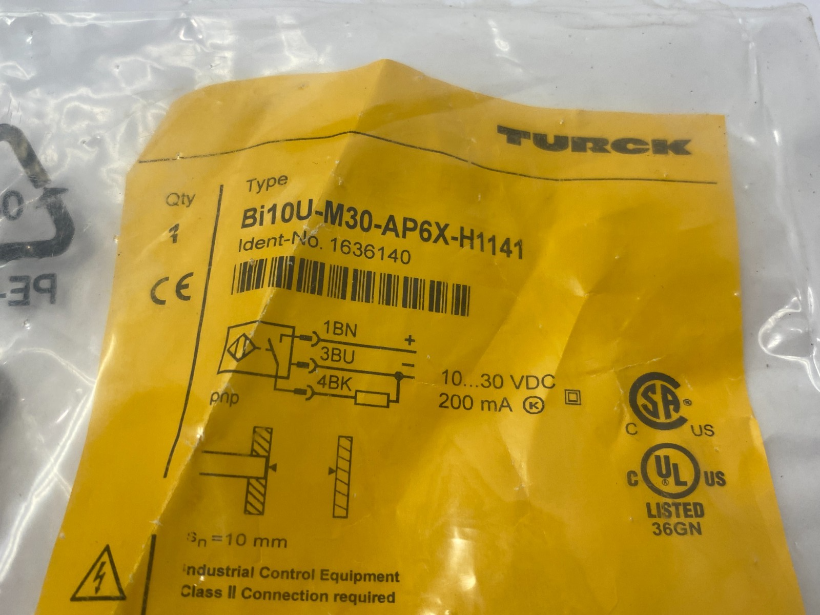 Turck Bi10U-M30-AP6X-H1141 uprox Inductive Proximity Sensor 1636140 - Maverick Industrial Sales