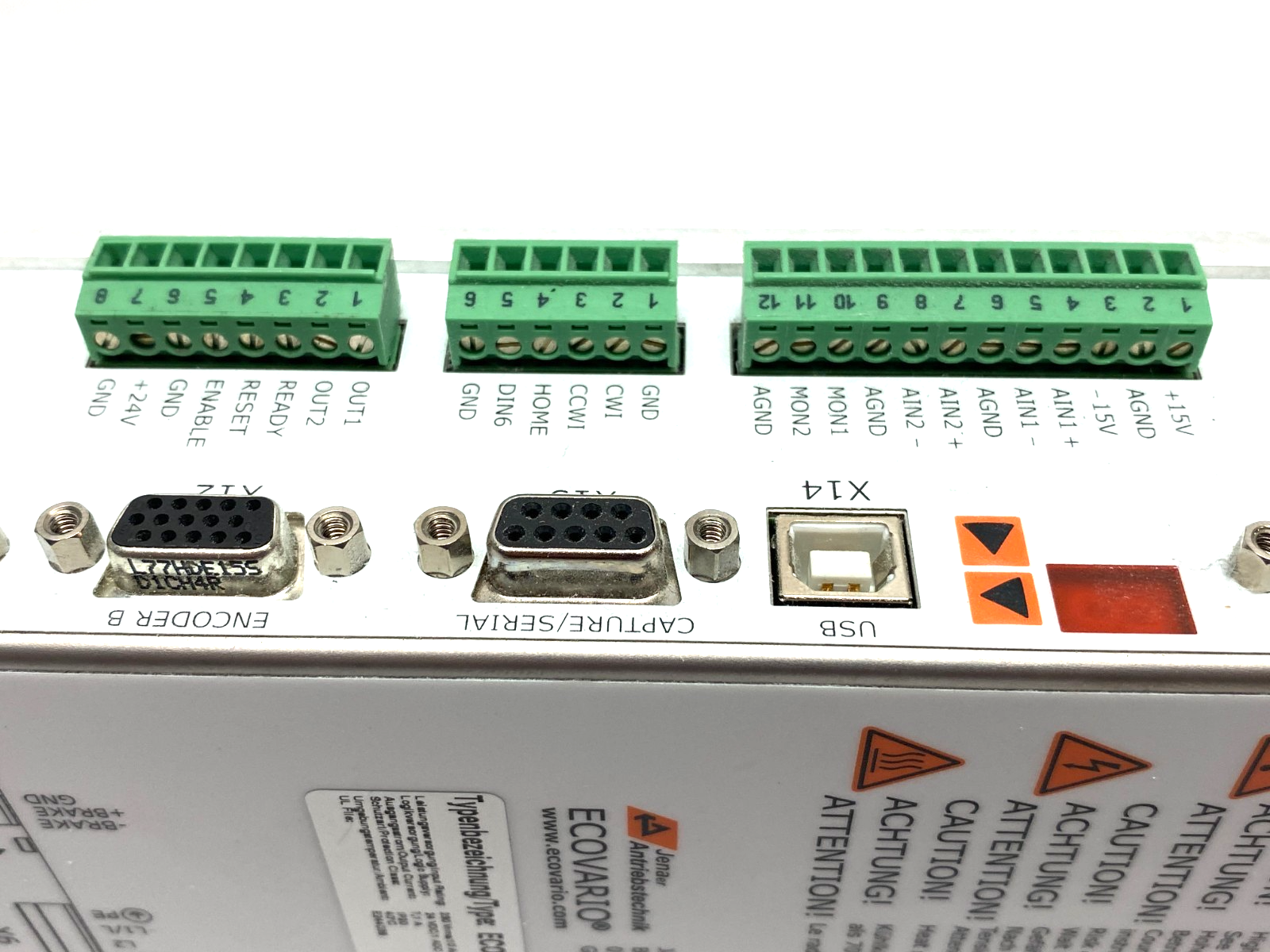 ECOVARIO 414AR-BJ-000-000 | Jenaer 1-axis Servo Amplifier, CANopen/EtherCAT, STO - Used - Maverick Industrial Sales