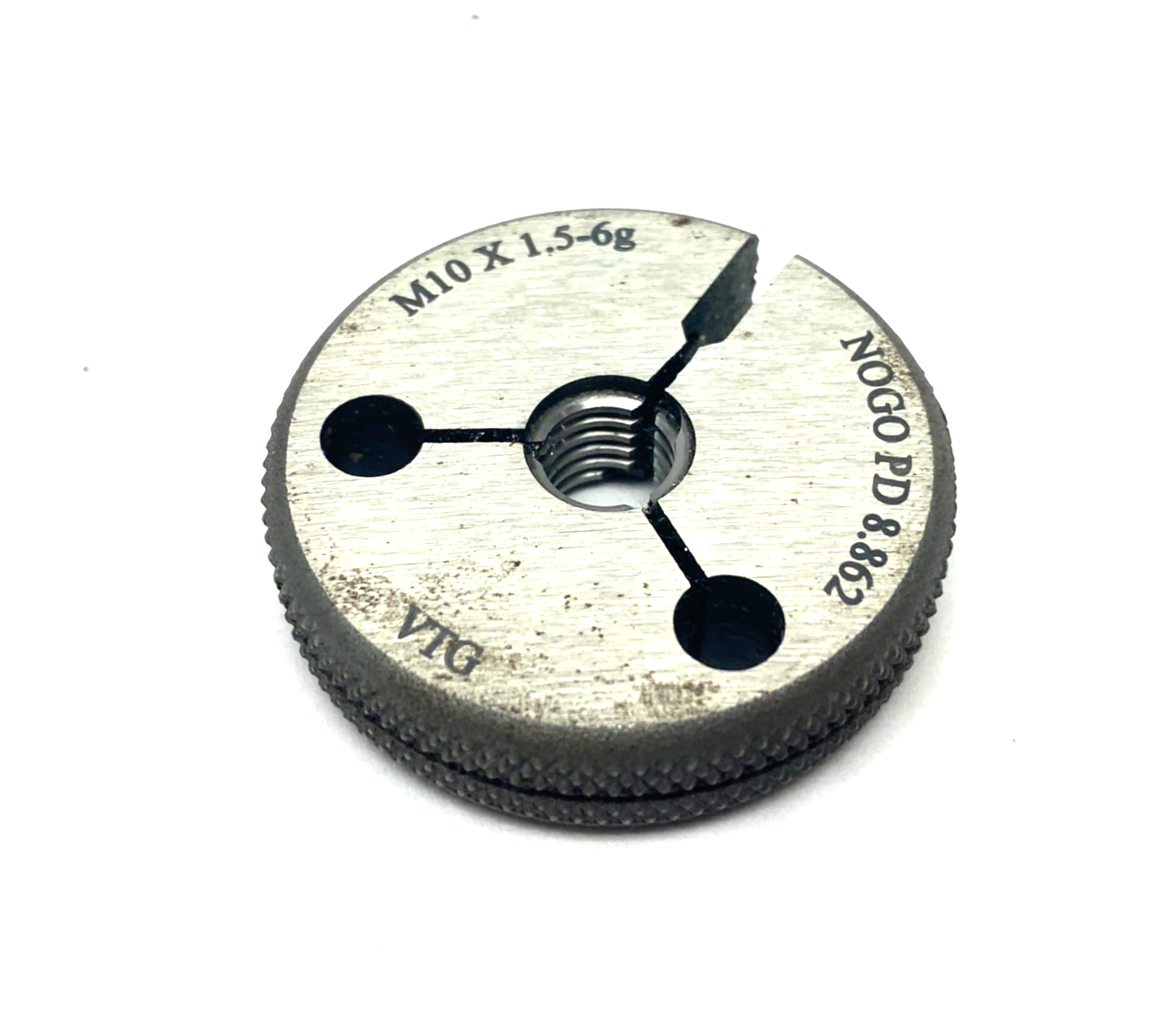 Vermont Gage 362125520 Threaded Ring Gauge M10x1.5-6G NOGO PD 8.862 - Maverick Industrial Sales