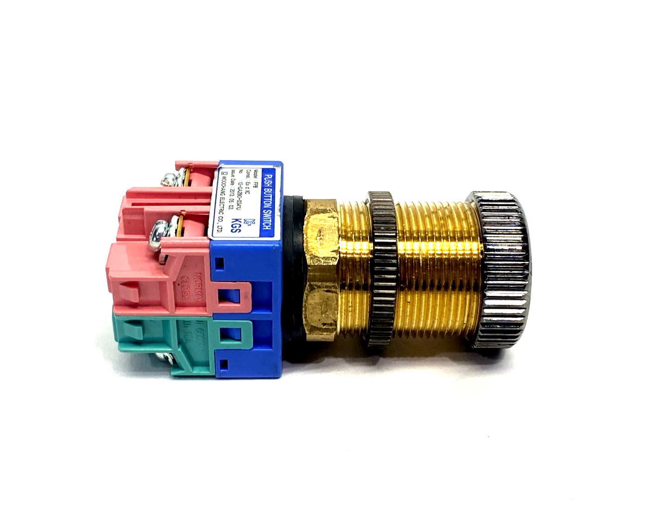 Woochang 13-GA2BO-0341U Pushbutton Switch FPB, Green, 250V 6A YongSung YASP12-11 - Maverick Industrial Sales