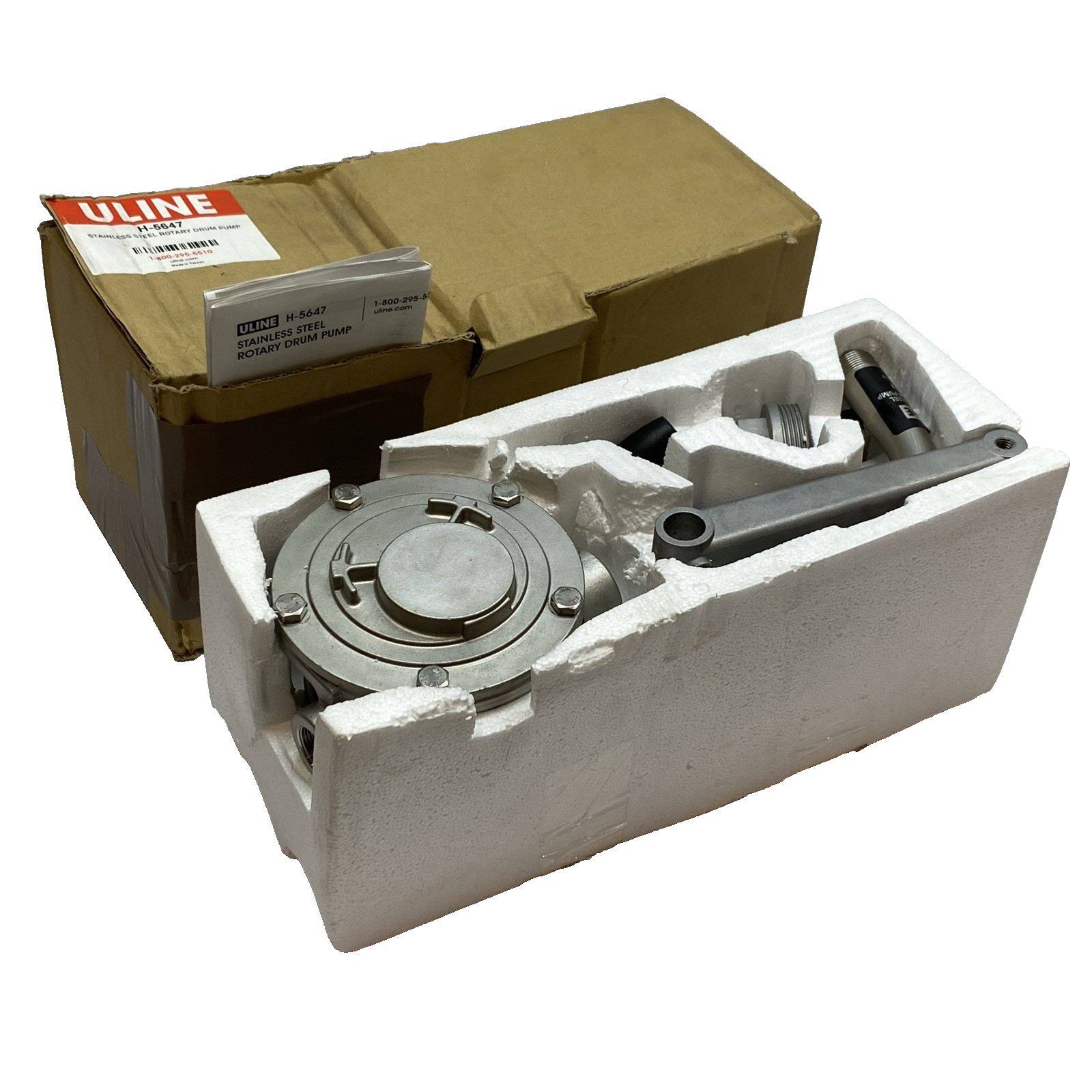 Uline H-5647 Stainless Steel Rotary Drum Pump - Maverick Industrial Sales
