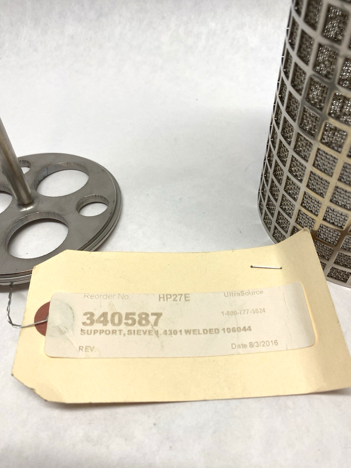Ultrasource 340219 Normal Sieve and 340587 1.4301 Welded 106044 Sieve Support - Maverick Industrial Sales