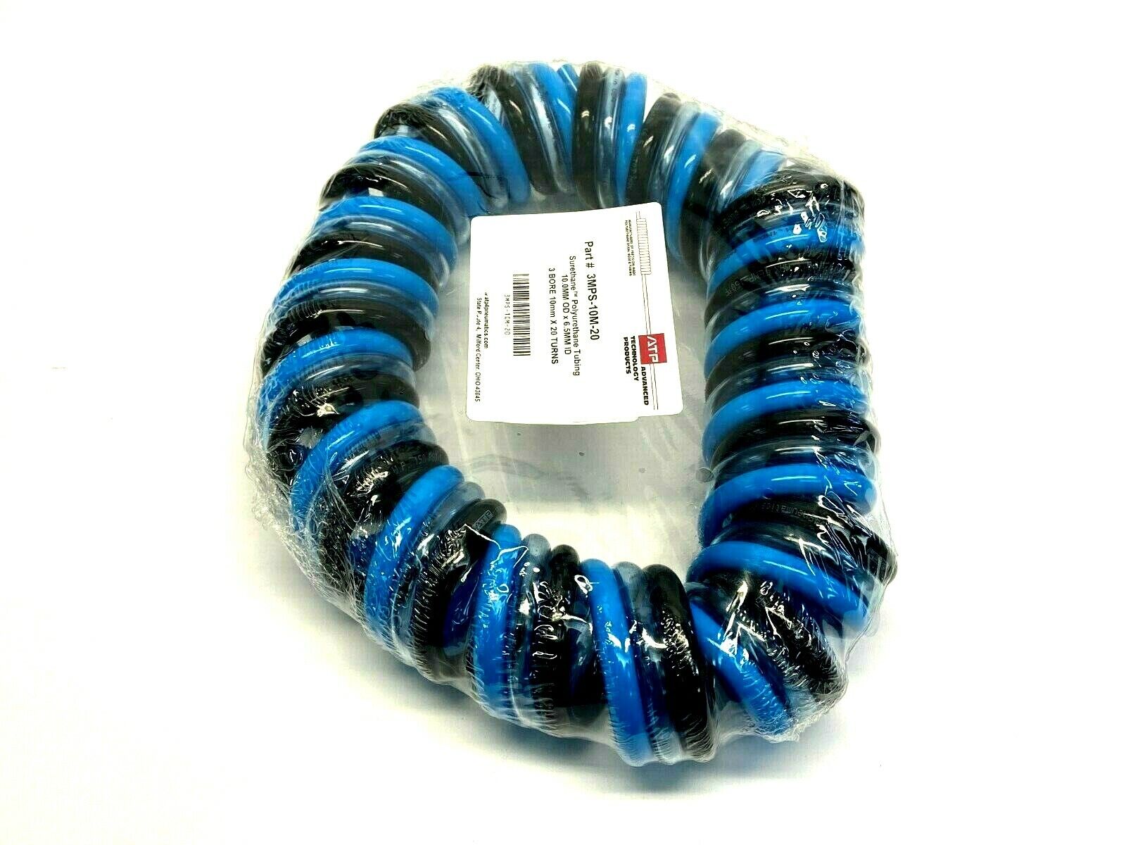 ATP 3MPS-10M-20 Surethane Poly Spiral Tubing 10mm OD x 6.5mm ID 600mm OAL - Maverick Industrial Sales