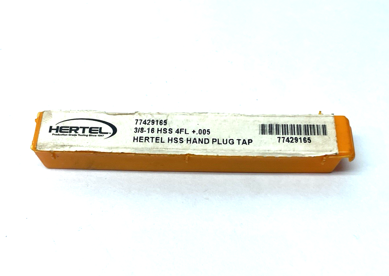 77429165 | Hertel Straight Flute Tap: 3/8-16 UNC, 4 Flute, Plug Chamfer, High-Spee - New – Open box - Maverick Industrial Sales
