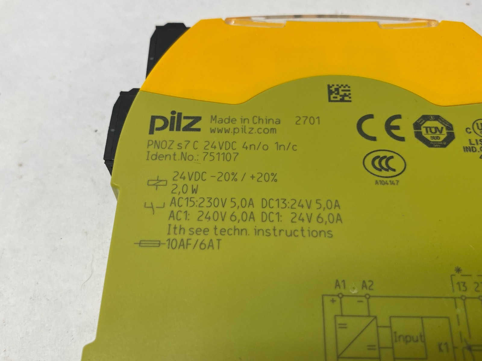 Pilz PNOZ s7 C 24VDC 4 n/o 1 n/c Sigma Contact Expansion Safety Relay 751107 - Maverick Industrial Sales