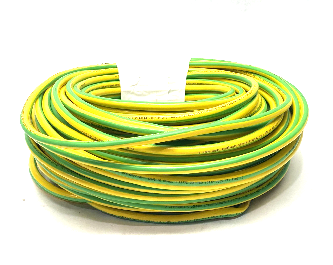Lapp Kabel LL53776 Single Conductor Ground Cable 6AWG X07V-K AWM 1015 60 METERS - Maverick Industrial Sales